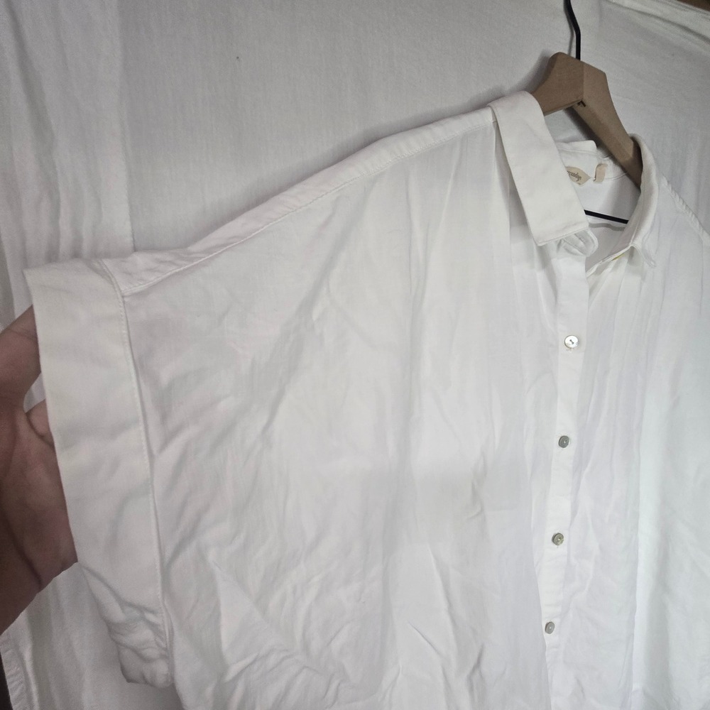 Soft Surroundings Button Down Shirt Womens 2X White Tencel Coastal Minimalist - Picture 3 of 6